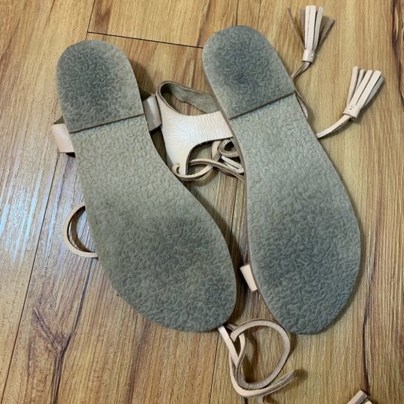 Free People Leather Bryn Marr Ankle Wrap Sandals - Picture 9 of 11